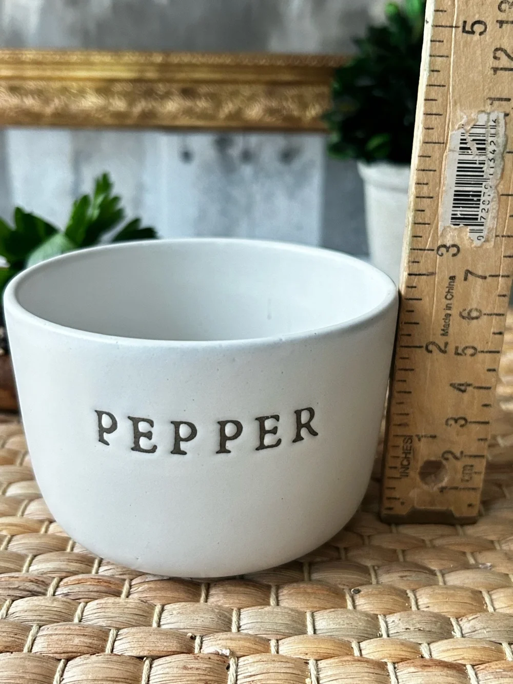 🌴Charming Hearth & Hand W/ Magnolia Pepper Stoneware Jar Cellar | Farmhouse